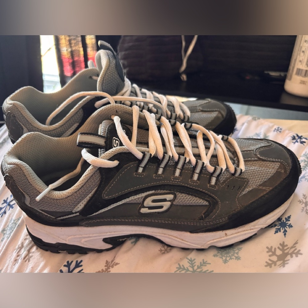 Skechers Sports Men’s Gray and White Athletic Sneakers